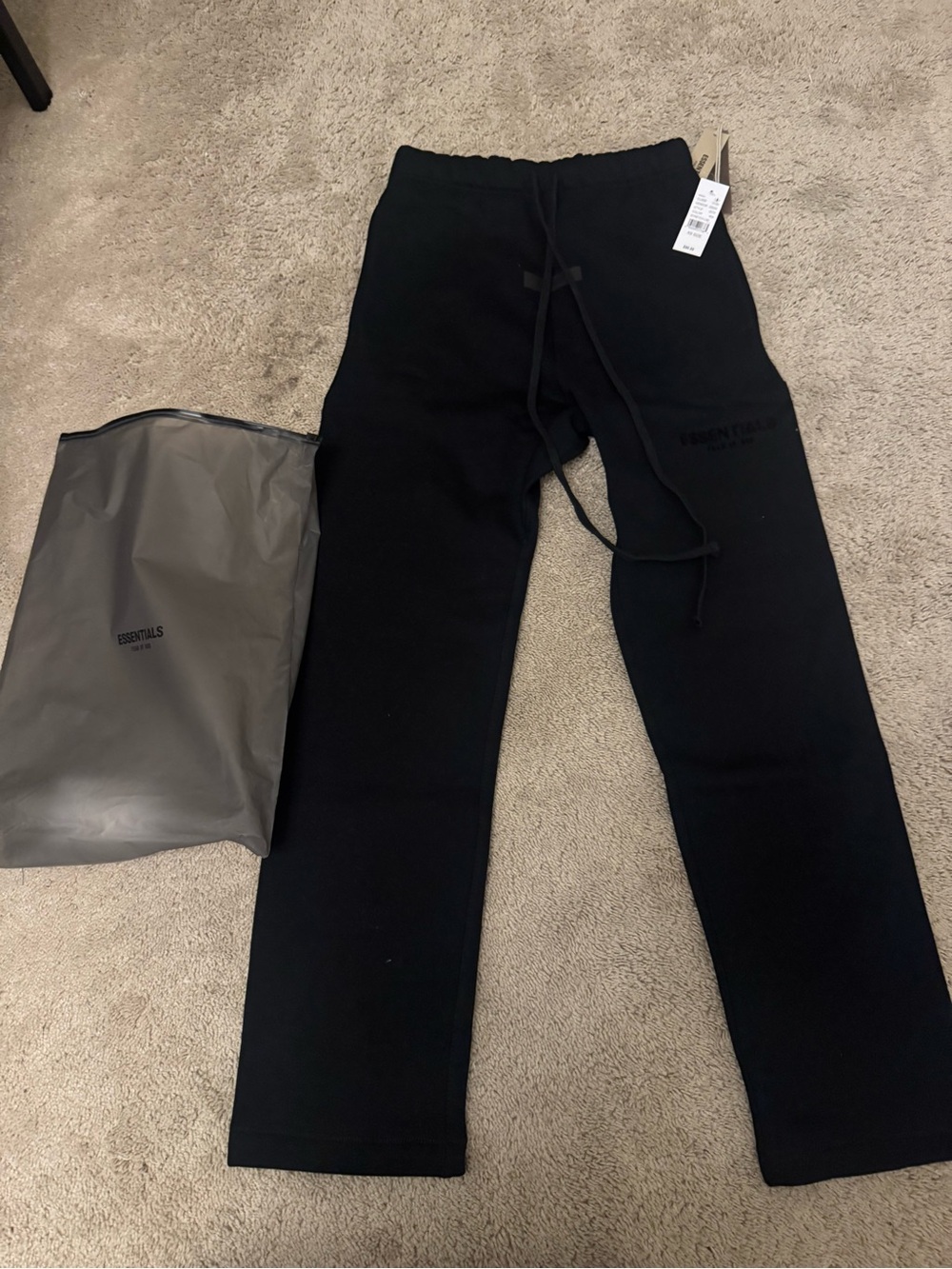 Essentials XS Black Sweatpants - BRAND NEW